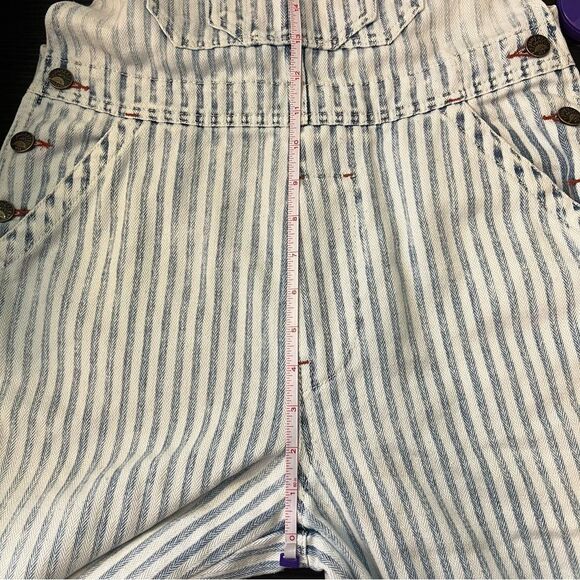 Faherty Topsail Overalls Women’s XS Light Wash Striped Railroad Western Cowgirl - Picture 13 of 14